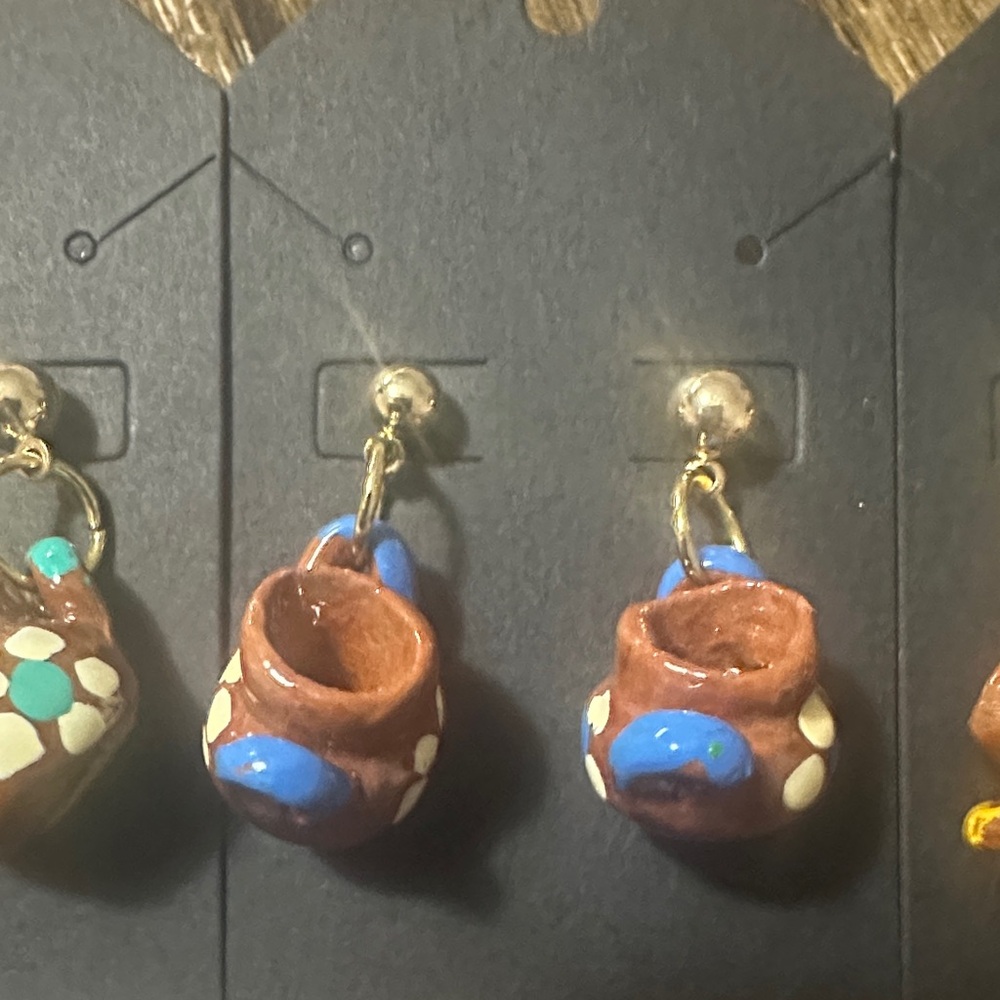 MEXICANA Brown and Blue Earrings